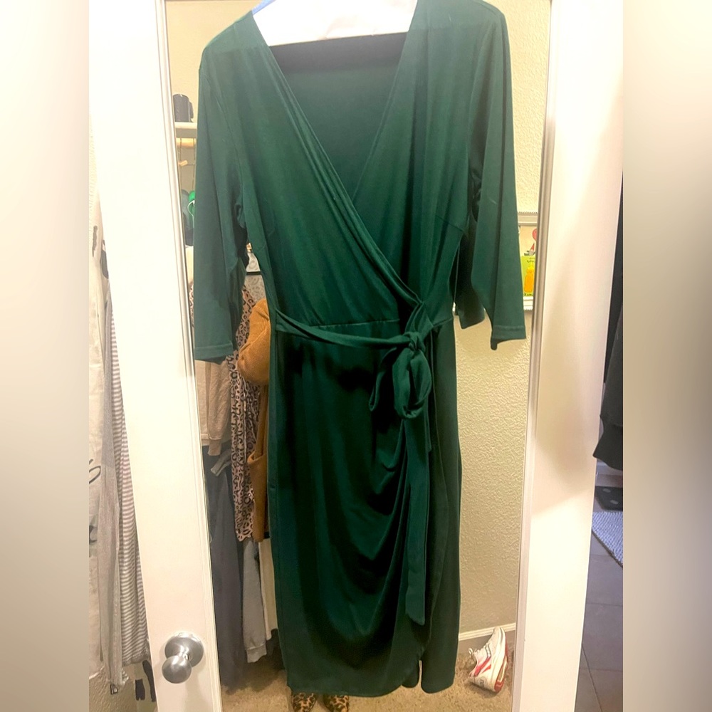 Womens Faux Wrap Dress